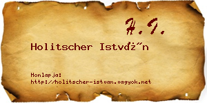 Holitscher István névjegykártya